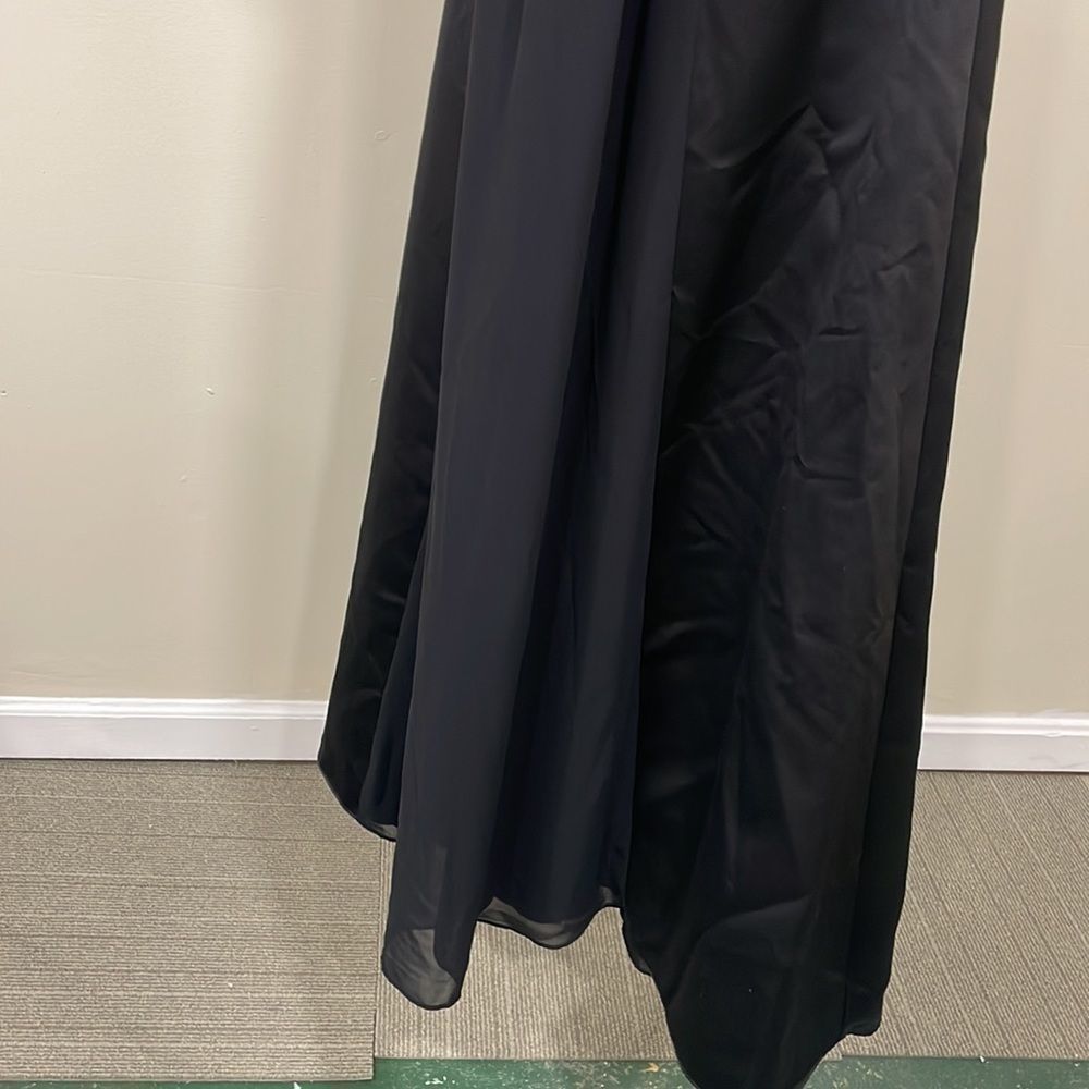 🕶️ NWOT David’s Bridal Prom Semi Formal Black Gown. Size 4 S Small - Picture 6 of 15